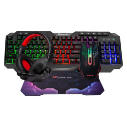 Набір Gaming Combo 4-in-1 XTRIKE ME CMX-415 UA Layot (Keyboard UA розкладка/Headset/Mouse/Mousepad)