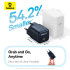 Адаптер мережевий Baseus PicoGo GaN Fast Charger |1Type-C, 45W/3A, PD/QC|