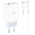 Адаптер мережевий HOCO Type-C to Lightning charger set C97A |1USB/1Type-C, 20W/3A, QC/PD|