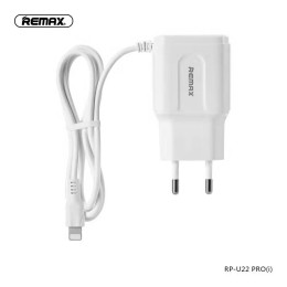 Адаптер мережевий REMAX Lightning cable RP-U22 Pro |2USB, 2.4A|