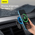 Тримач BASEUS Big Energy Car Mount Wireless Charger Iphone 12 magnetic applicable |15W| (WXJN-01)