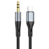 Кабель HOCO 3.5 mm to Lightning silicone digital audio conversion cable UPA22 |1M|