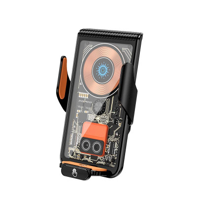 Тримач Auto open-close Transparent Wireless Charger XYJ L9 |15W, RGB|
