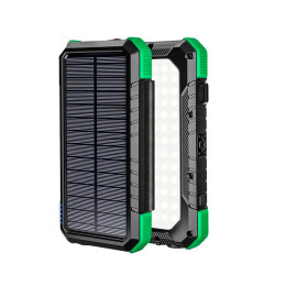 УМБ Solar power bank with 32pcs camping LED 20000mAh PN-W12Pro IPX4 |2USB/Type-C, 18W/3A, PD/QC|
