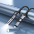 Кабель Hoco All-in-one charging data cable c / iP to C / LED light U138 |1.2m, PD27/60W|