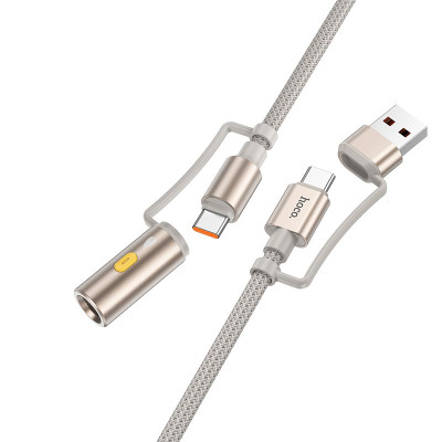 Кабель Hoco All-in-one charging data Cable USB / C to C / cigarette lighter U138 |1.2m, PD60W, 3A|