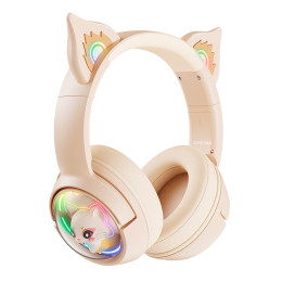 Навушники Onikuma Cat Ear Bluetooth Wireless Gaming Headset B5 |BT/AUX, Type-C, 55H, RGB|