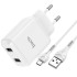 Адаптер мережевий HOCO Micro USB cable Speedy dual port charger set N7 |2USB, 2.1A| (Safety Certified)