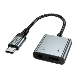 Перехідник HOCO digital audio converter Type-C to Type-C+3.5mm UPA34 |10W/2A, DAC, 0.15m|
