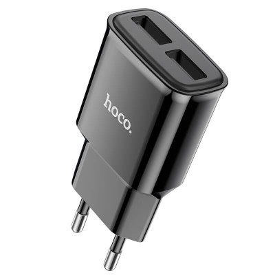 Адаптер мережевий HOCO Star round dual Port charger C88A |2USB, 2.4A|