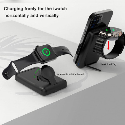 УМБ 2in1 Foldable Magnetic Wireless Charger with 5000mAh power bank D8 |Phone, Apple Watch|