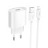 Адаптер мережевий HOCO Lightning Cable Fighter single port charger set C109A |1USB, 2.1A/10.5W|