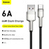 Кабель Baseus Cafule Series Metal Data Cable USB To Type-C |1m, 66W/6A|