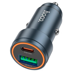 Адаптер автомобільний Hoco Glorious Car charger Z57A |1USB/1Type-C, 30W/3A, PD/QC|