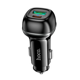 Адаптер автомобільний Hoco Rank dual port Car charger Z58A |1USB/1Type-C, 48W/3A, PD30W/QC|
