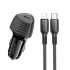 Адаптер автомобільний BOROFONE Solid single-port PD30W car charger C to Lightning set BZ31B |1Type-C, 30W/3A, PD/QC|