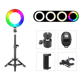 Тримач з кільцевим освітленням Bluetooth 6" RGB100 (Kit1) |45cm Stand, USB Powered, 2800-5800K|