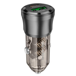 Адаптер автомобільний Borofone Journey Car charger BZ25 |1USB/1Type-C, 38W/3A, PD/QC|