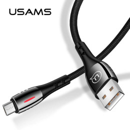 Кабель Usams Micro USB Smart Power-off u-Tone series US-SJ346 |1.2m, 2A|
