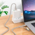 Кабель Hoco All-in-one charging data Cable USB / C to C / LED light U138 |1.2m, PD60W, 3A|