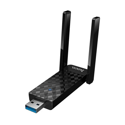WiFi Adapter HOCO WiFi6 USB external dual antenna wireless network card HI34 |2.4G/5G, 600Mbs|