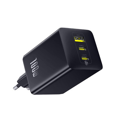 Адаптер мережевий BASEUS EnerFill FE11 Fast Charger |1USB/2Type-C, 100W/3A, PD/QC|