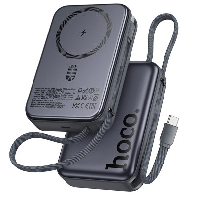HOCO Origen dual PD magnetic power bank with cable dark 20000mAh Q44A |2Type-C, 45W/3A, PD/QC|