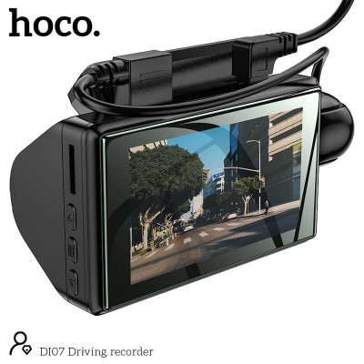 Відеореєстратор HOCO Dual Cameras Driving Recorder Di07 |HD, 2 Camera|