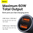 Адаптер автомобільний Baseus Golden Contactor Max Dual Fast Charger Car Charger |2USB, QC/PD, 60W/3A|