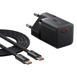 Адаптер мережевий Baseus GaN5 Fast Charger (mini) |1Type-C, 25W/3A, PD/QC| (With C to C 100W 1m cable) Адаптер мережевий Baseus GaN5 Fast Charger (mini) |1Type-C, 25W/3A, PD/QC| (With C to C 100W 1m cable)