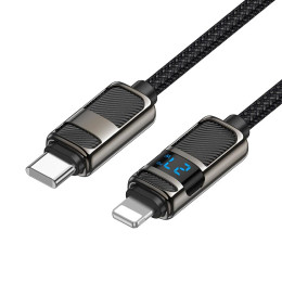 Кабель Hoco Type-C to Lightning Line charging data cable with display U137 |1.2m, 27W|