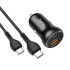 Адаптер автомобільний Hoco Type-C to Type-C Cable Smooth road car charger NZ5 |1USB/1Type-C, 30W/3A, PD/QC|