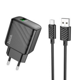 Адаптер мережевий Hoco Micro USB cable rich single port charger CS21A |1USB, 18W/3A, QC| Адаптер мережевий Hoco Micro USB cable rich single port charger CS21A |1USB, 18W/3A, QC|