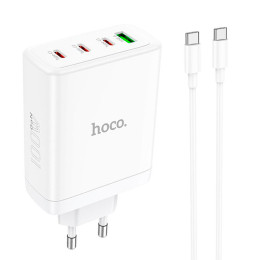 Адаптер мережевий HOCO Leader Type-C to Type-C Cable four-port (3c1a) fast charger set N31 |4Type-C/1USB, 100W/5A, PD/QC|