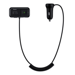 Адаптер автомобільний BASEUS Wireless MP3 Car Charger t typed S-16 |2USB, 3.1A|