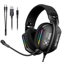Навушники Onikuma Noise Cancelling Headphone Wired Game Headset X12 |USB+3.5mm, RGB|