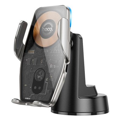 Тримач HOCO Traveler infrared RGB wireless fast charging Car holder (center console) HW27 |15W|