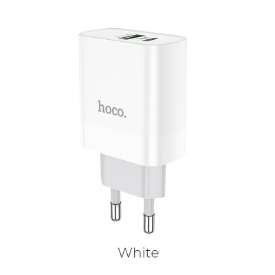 Адаптер мережевий HOCO Rapido C80A |1USB/1Type-C, 3.1A/20W, QC/PD|