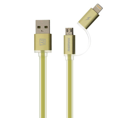 Кабель combo Micro USB + Lightning REMAX Aurora RC-020t