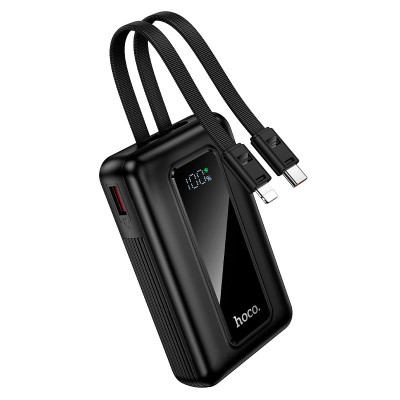 Full power PD fully compatible power bank with two cables J162 10000mAh |1USB/1Type-C, 22.5W/3A, PD/QC|