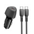 Адаптер автомобільний BOROFONE Solid single-port PD30W car charger C to C set BZ31B |1Type-C, 30W/3A, PD/QC|
