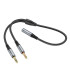 Кабель HOCO 2-in-1 3.5 headset audio adapter Cable UPA21 (female to 2male) |0.25M|