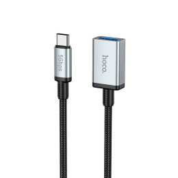 Кабель Hoco Type-C male to USB female USB 3.0 excellent speed extension cable US10 |0.5m, 5Gbps, OTG Кабель Hoco Type-C male to USB female USB 3.0 excellent speed extension cable US10 |0.5m, 5Gbps, OTG