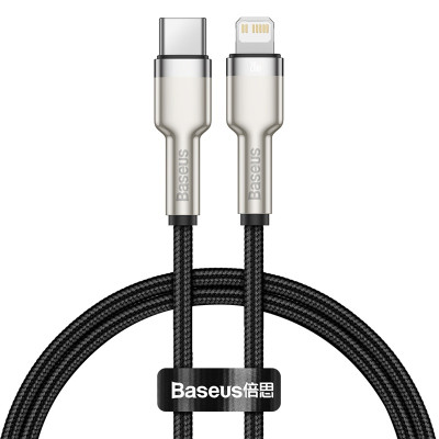 Кабель BASEUS Type-C to Lightning Cafule Series Metal Data Cable |0.25M, 20W, PD| (CATLJK-01)
