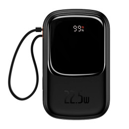 BASEUS Qpow Pro Digital Display Fast Charge Power Bank (With Type-C Cable) 20000mAh |USB/Type-C/Lightning, 22.5W/5A, PD/QC|
