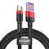 Кабель BASEUS Type-C Cafule HW Quick Charging Data Cable USB Double-sided Blind Interpolation |5A, 40W, 1M| (CATKLF-P91)