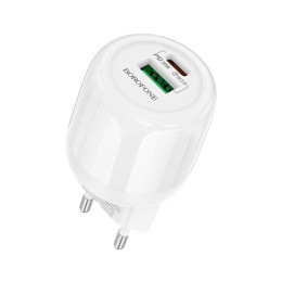 Адаптер мережевий Borofone Lustrous charger BA94A |1USB/1Type-C, 30W/3A, PD/QC| Адаптер мережевий Borofone Lustrous charger BA94A |1USB/1Type-C, 30W/3A, PD/QC|