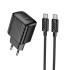 Адаптер мережевий HOCO Type-C to Type-C Cable Puerto single-port charger set CS24A |1Type-C, 25W/3A|