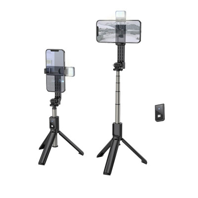 Селфі-монопод HOCO Treasure aluminum alloy fill light Gimbal version live broadcast support K15 |Bluetooth|