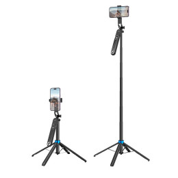 Селфі-монопод HOCO Handy aluminum alloy anti-shake live broadcast holder K22 |L 1.75m, BT|